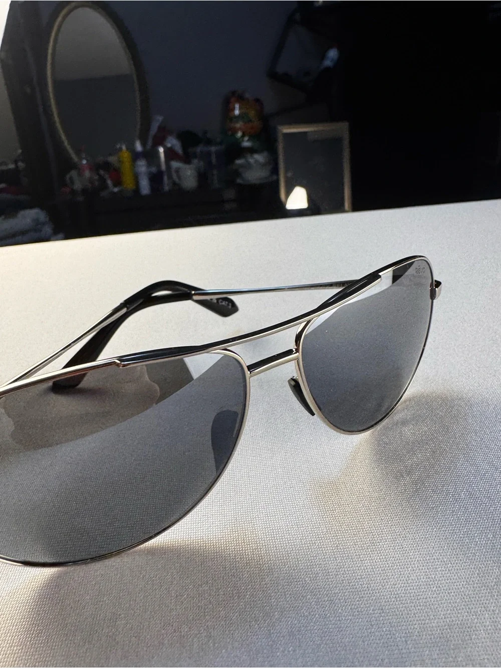 NEW! REVO RELAY 2 Shiny Silver POLARIZED Grey Lens Sunglass RE 2014 03 GY Pilot